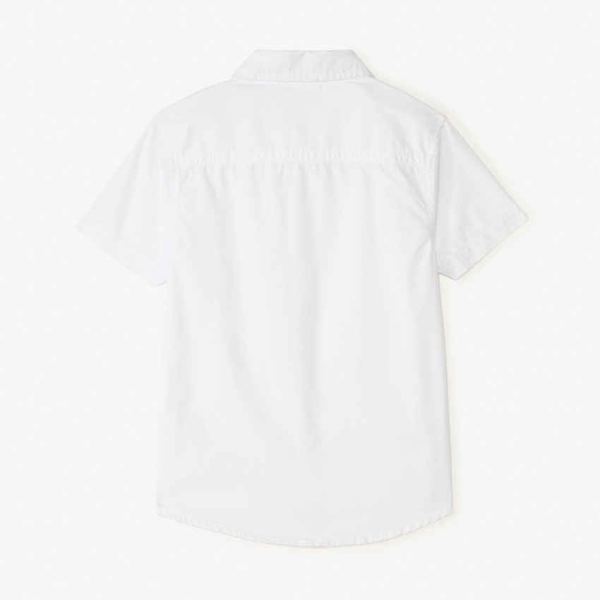 Chemise manches courtes blanche en coton 