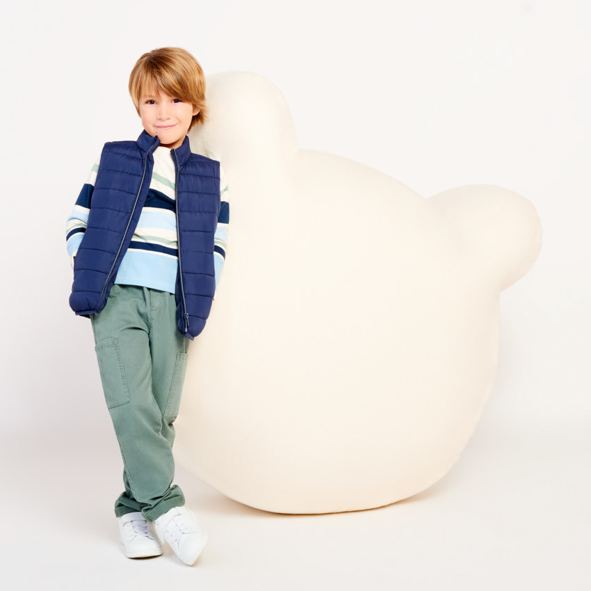 Doudoune sans manches matelassée unie pour garçon 
