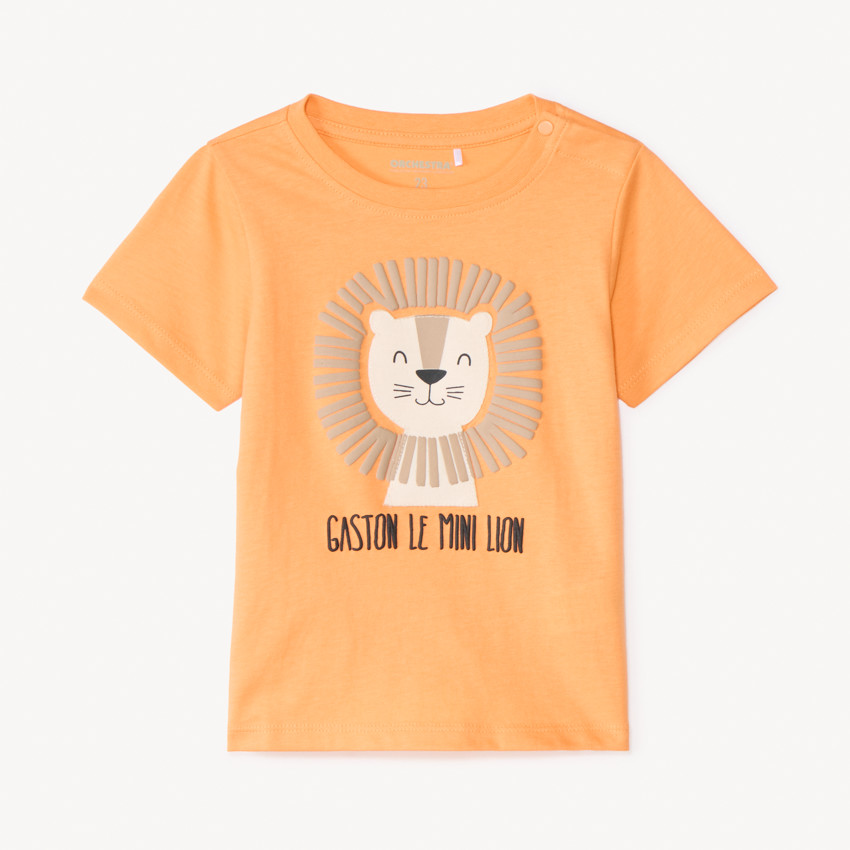 T-shirt manches courtes print Lion pour bébé garçon 