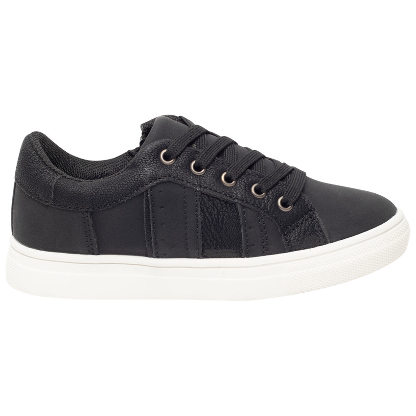 Lage sneakers met veters en tweekleurige inzetstukken voor jongens 