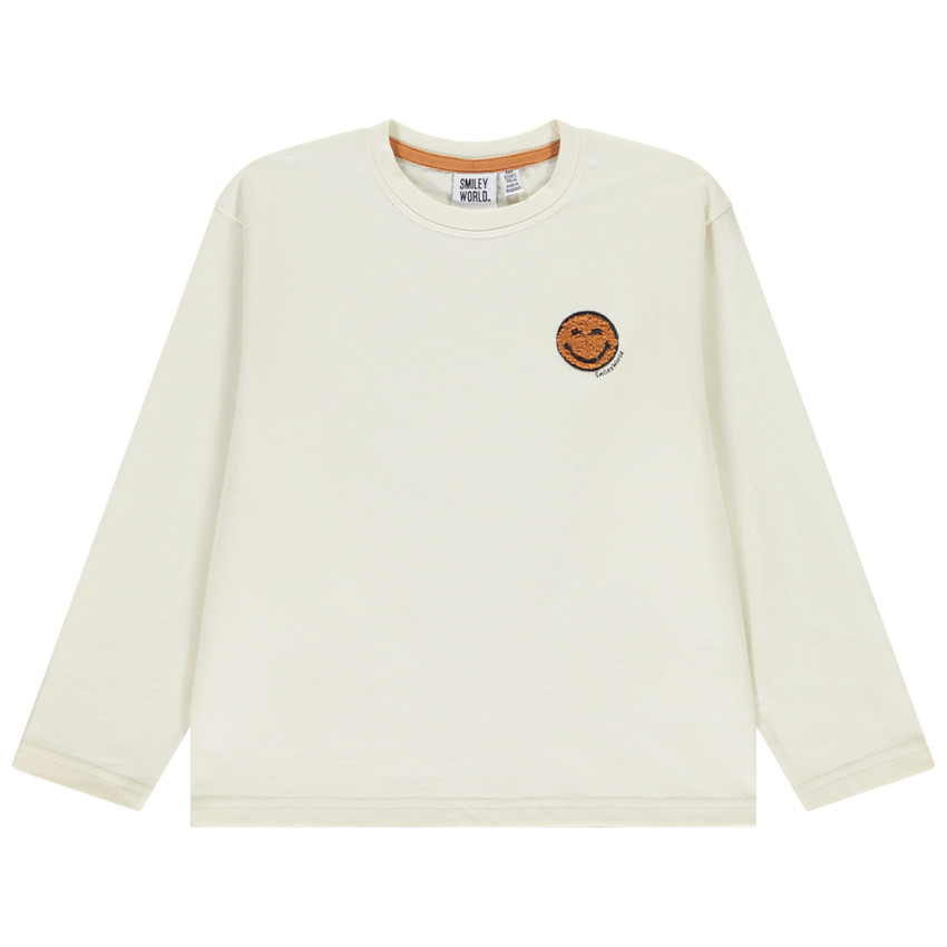T-shirt manches longues motifs SmileyWorld pour garçon 