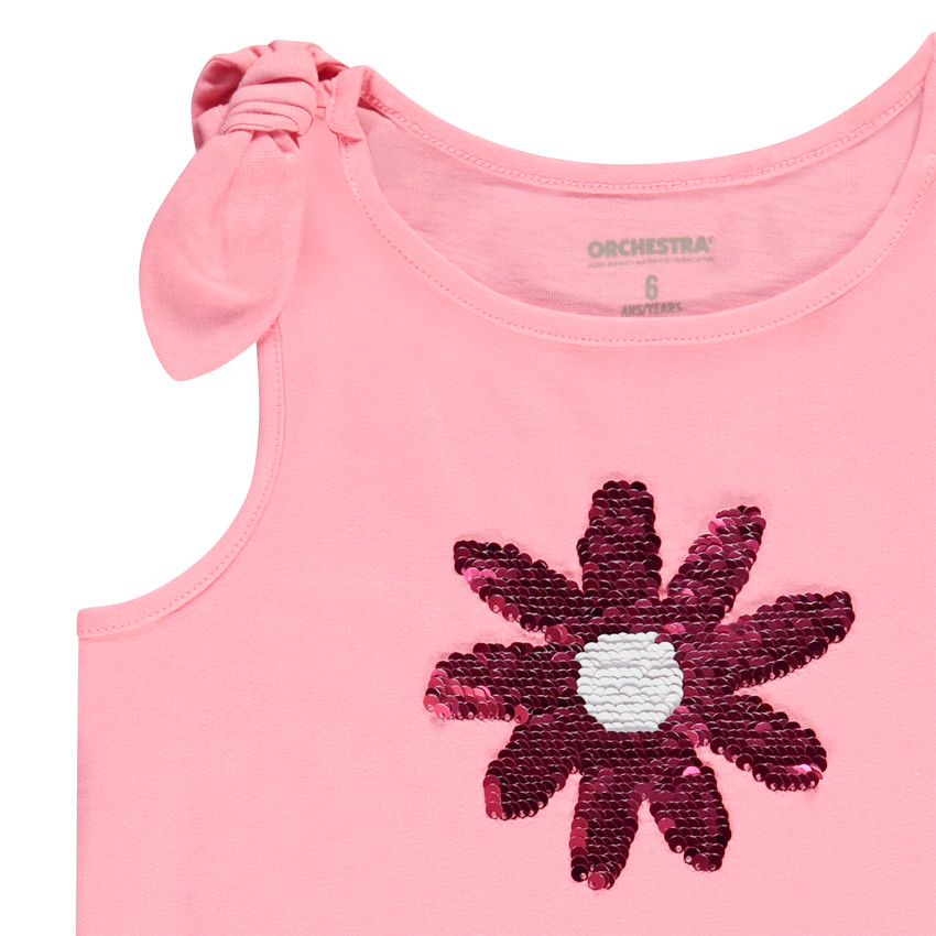 Ensemble 2 pièces débardeur avec sequins magiques pour fille 