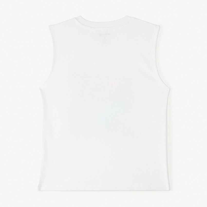 Mouwloos shirt met stempelprint jongens 