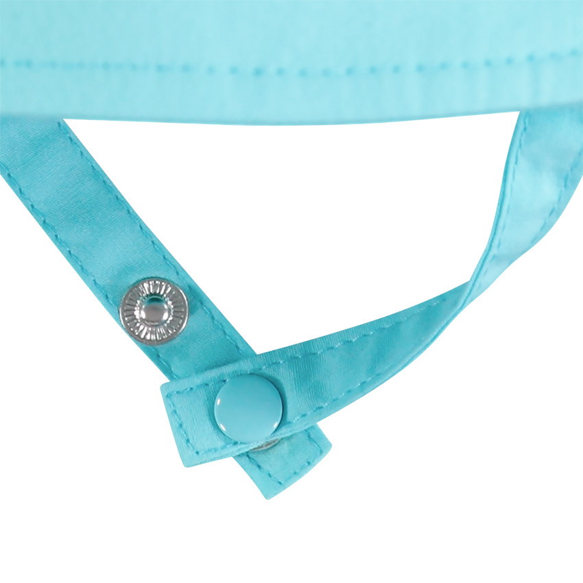 Zonnehoedje van canvas met vissenmotief in reliëf 