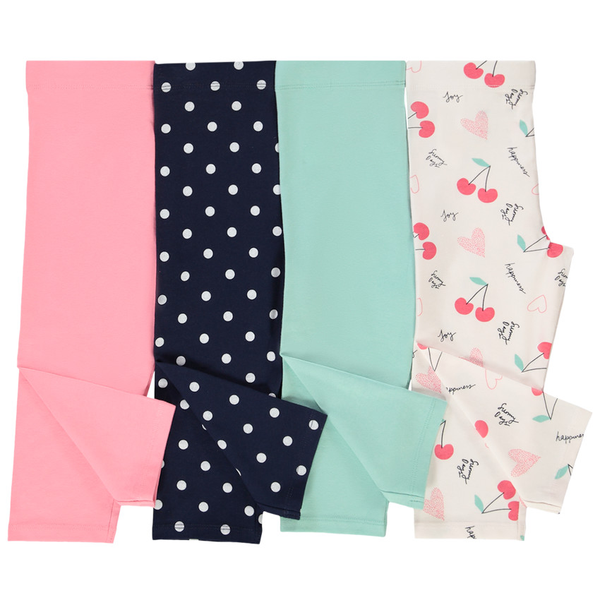 Lot de 4 corsaires en jersey pour fille 