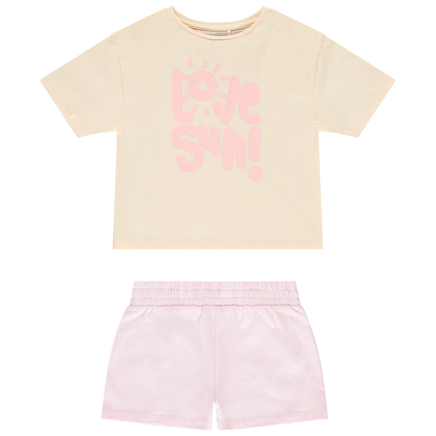 Twee-delige set met oversized t-shirt voor meisjes 