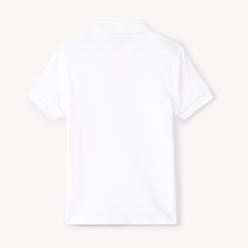 Set van 2 effen witte poloshirts met korte mouwen voor jongens 