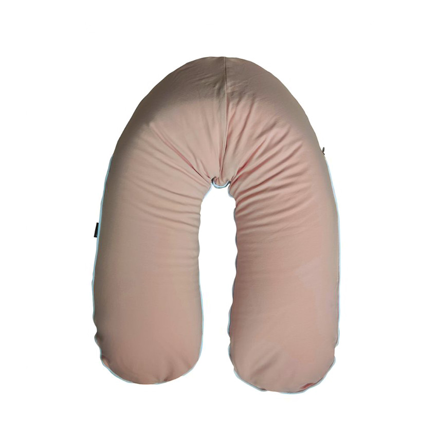 Coussin de maternité 2 en 1 en jersey doux - Rose nude/Floral 