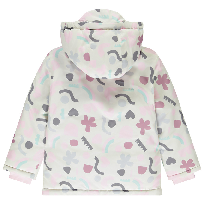 Blouson de ski en toile déperlante avec imprimé arty pour fille 