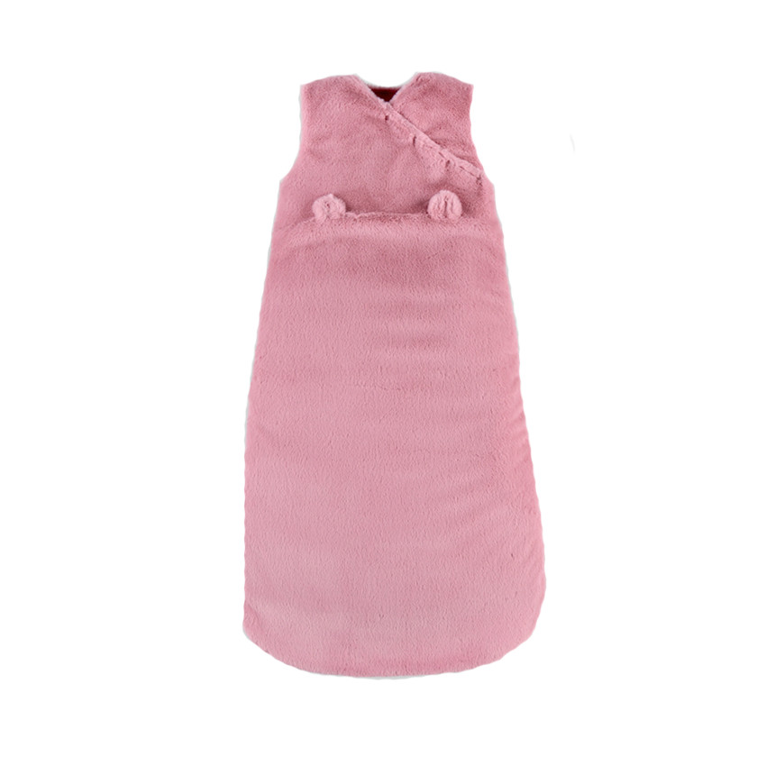 Gigoteuse sans manches en fausse fourrure 100 cm - Rose 