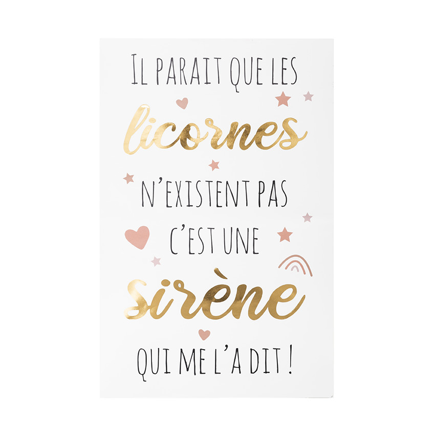 Stickers Licorne - Doré  