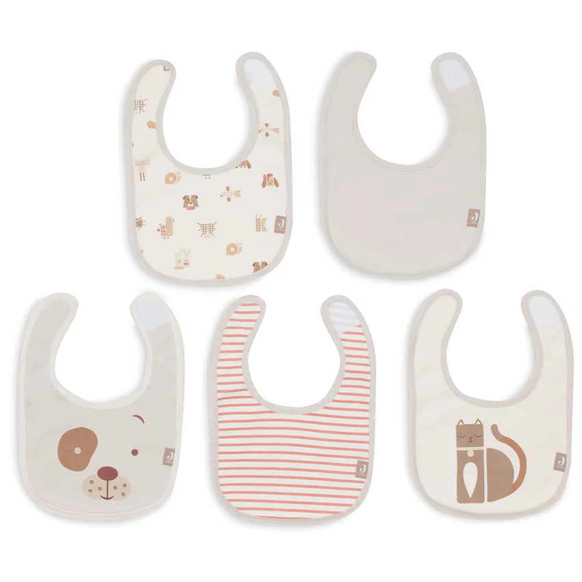 Bavoir Jersey imperméable - Animal Friends - 5 Pcs 