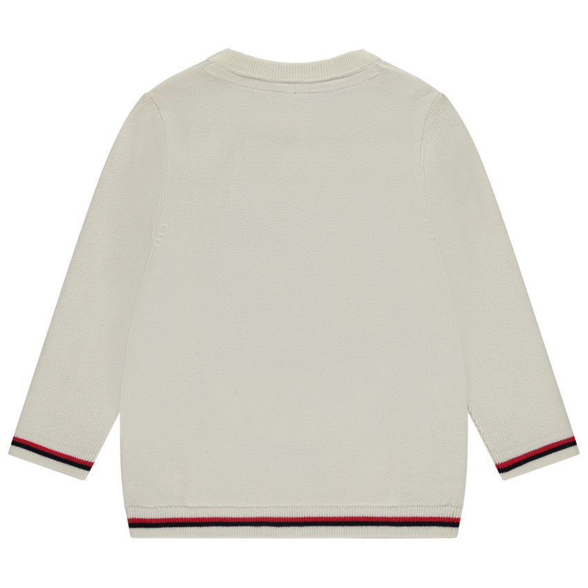 Trui met gebreide fantasie en dinosaurus borduursel voor baby jongen 