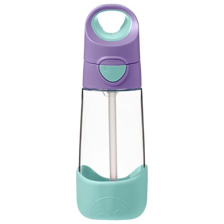 Gourde Tritan avec paille en silicone pour enfants 450ml Violette 9m+ 