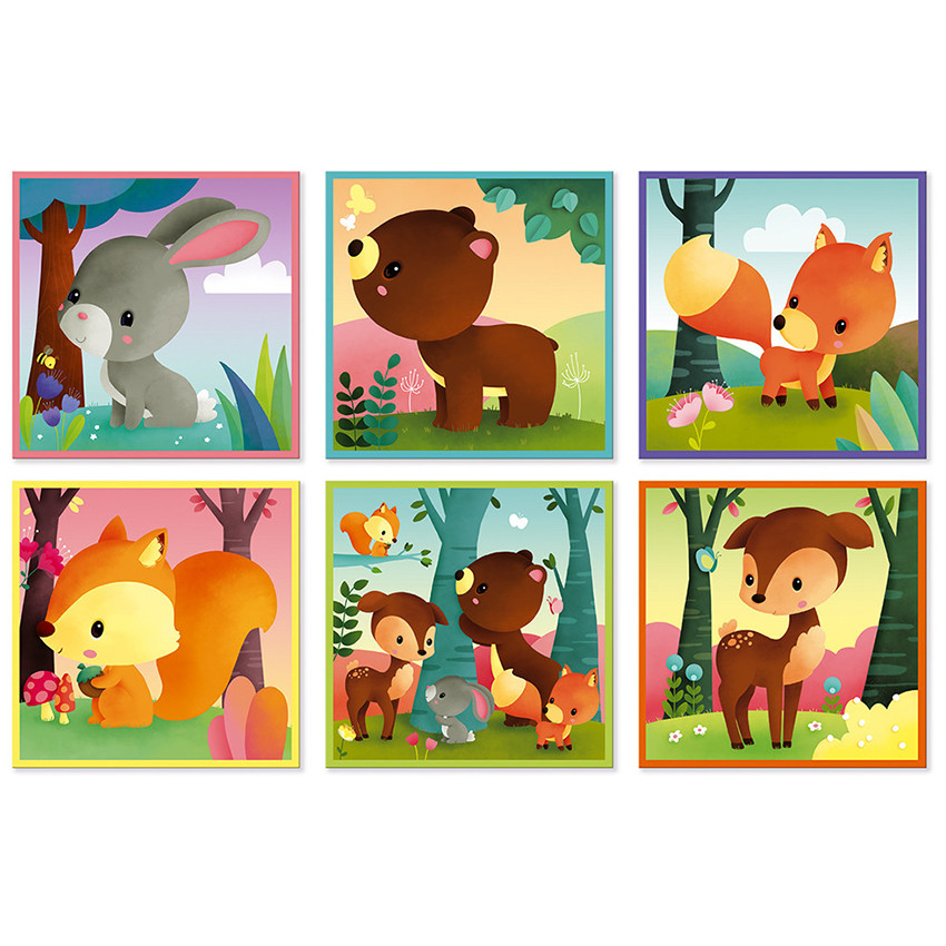Puzzle Kubkid Animaux de la forêt - 9 cubes  