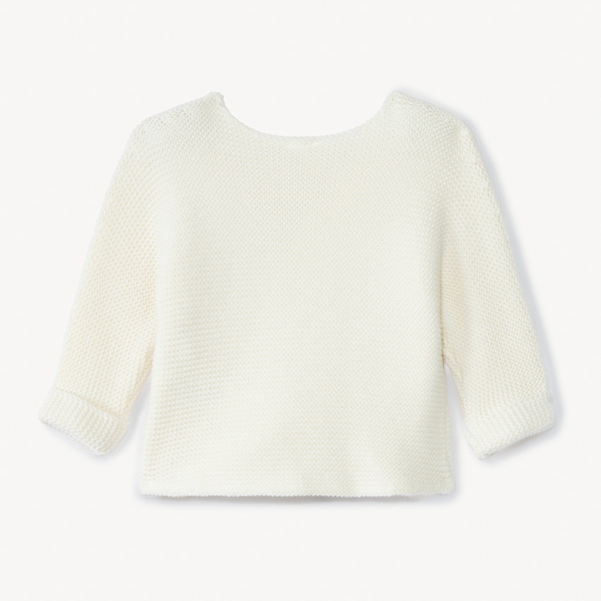 Gebreid vestje in schuimsteek, effen, voor meisjes 