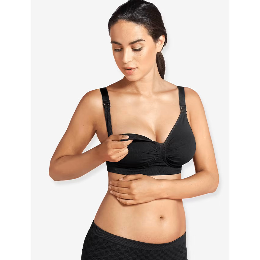 S - Soutien-gorge d'allaitement - armatures Carri-gel sans coutures Noir 