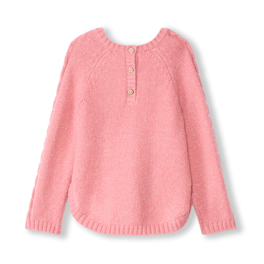 Pull poncho en tricot uni pour bébé fille 