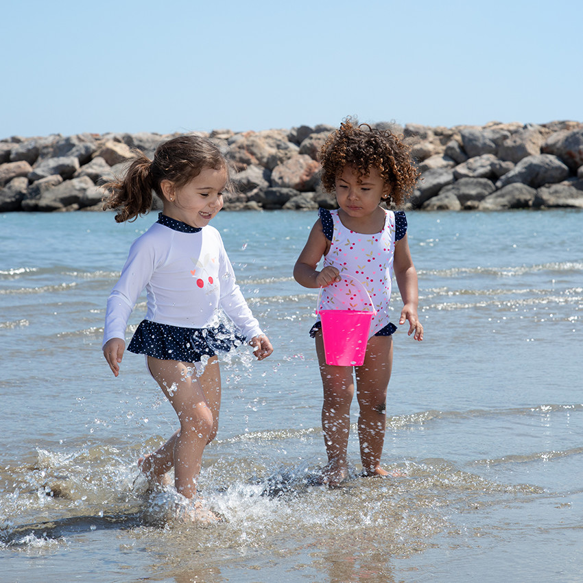 Maillot de bain 1 pièce imprimé cerises pour bébé fille 