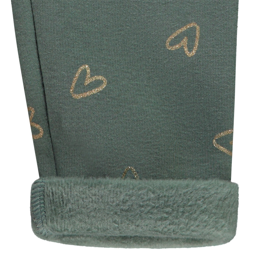 Legging contrecollé en sherpa imprimé fille 