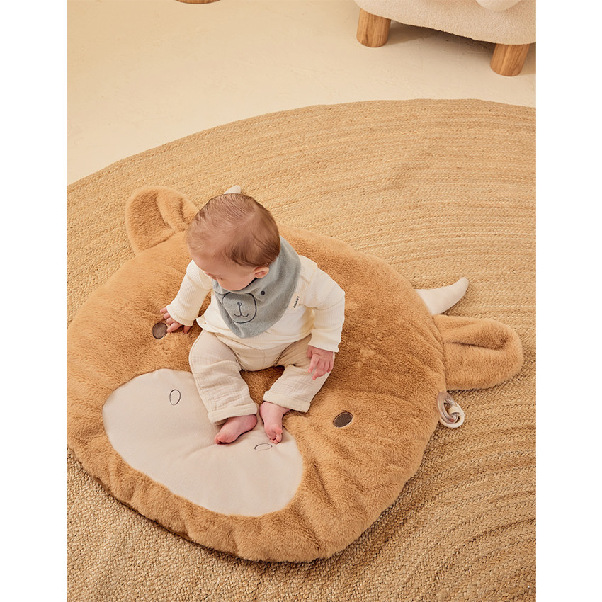 Tapis d'éveil Vache Fluffy Beige 
