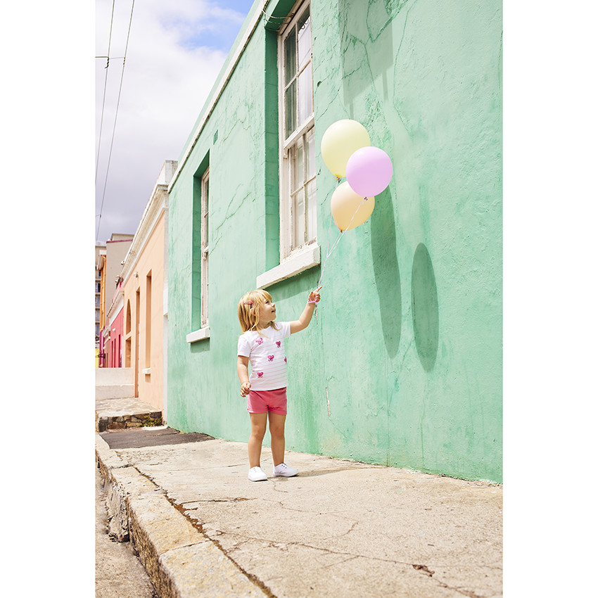 Short en molleton uni pour bébé fille 