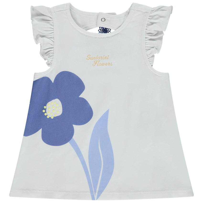 T-shirt manches courtes détail crochet au dos pour bébé fille 