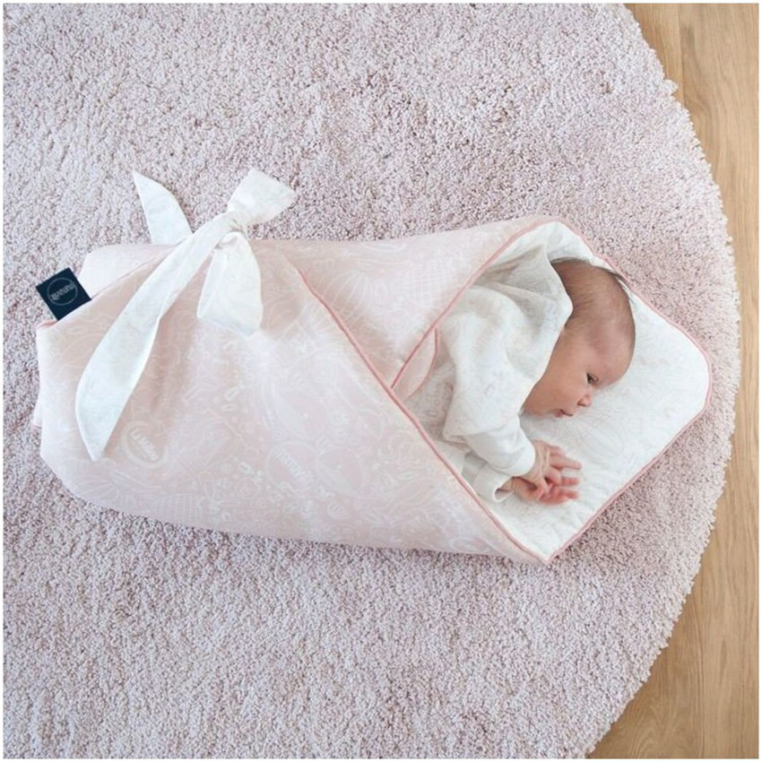 Wikkeldeken Newborn vorm envelop Wild Blossom/Powder Pink 