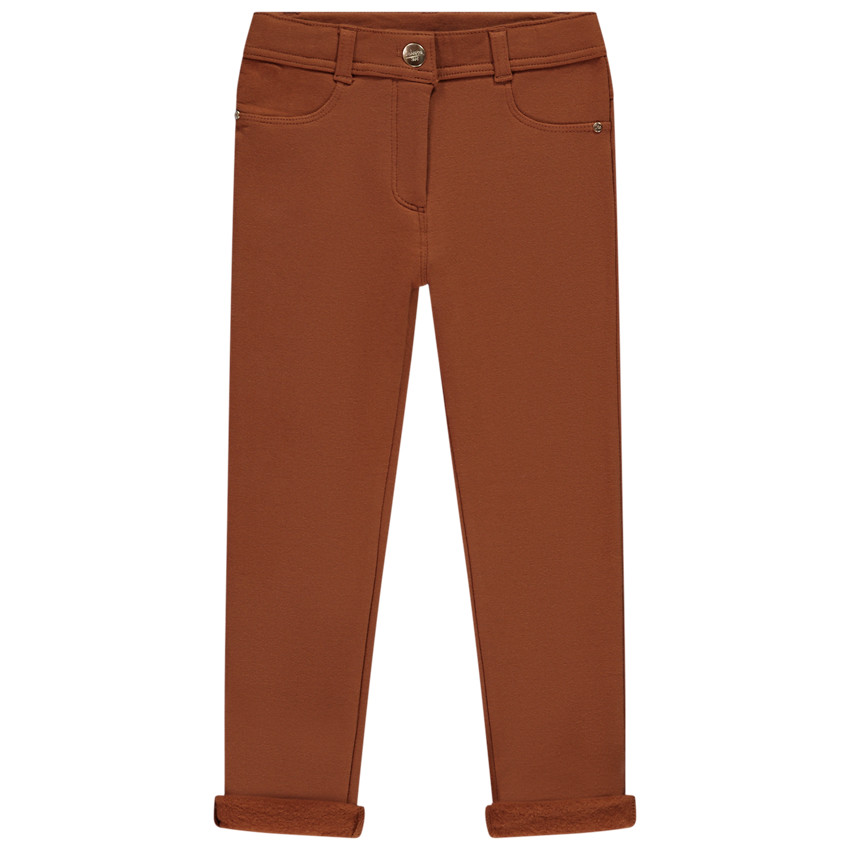 Pantalon uni en molleton pour fille  