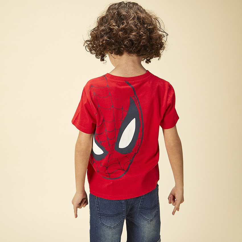 T-shirt met korte mouwen prints Spider-Man Marvel voor jongen 