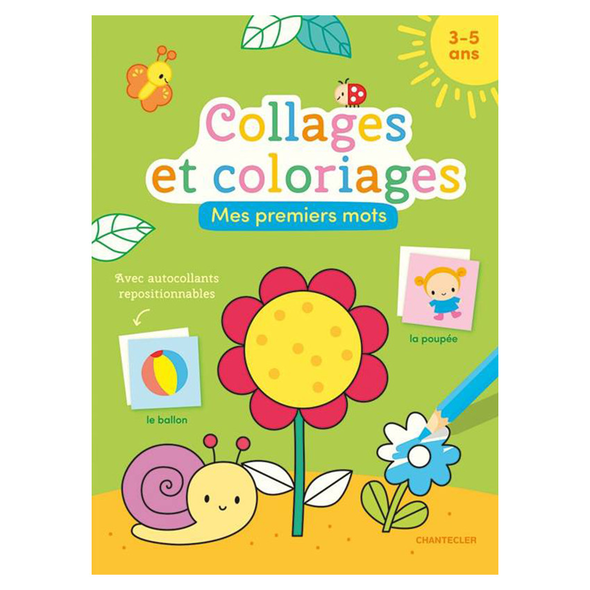 Livre FR Collages et coloriages Mes premiers mots 3/5A 