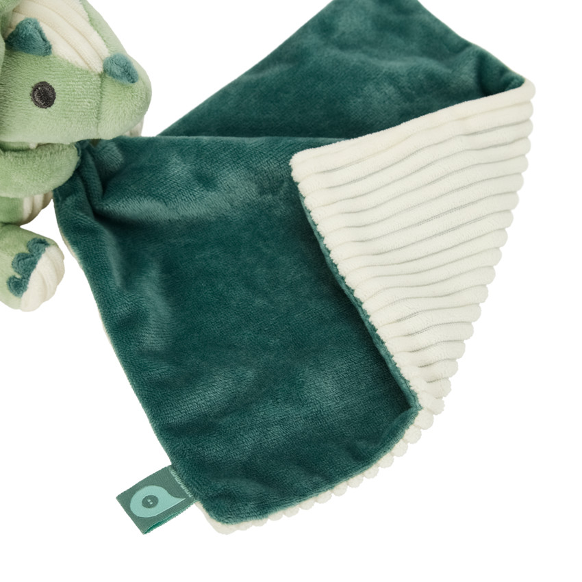 Knuffel doudou in fluweel Carlos de Triceratops 