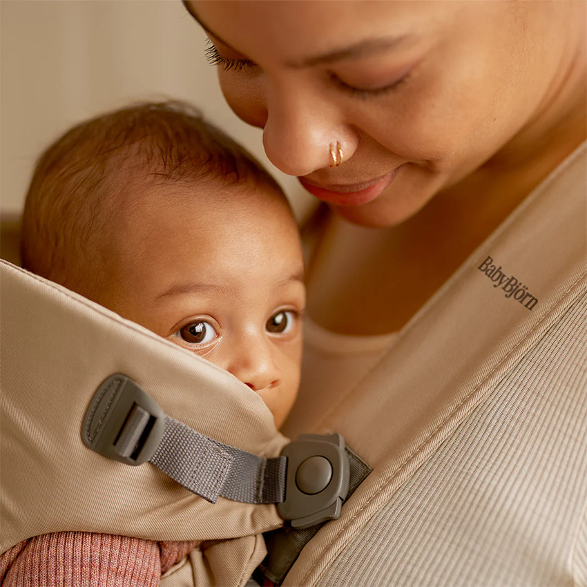Porte bébé Mini tissé Beige 
