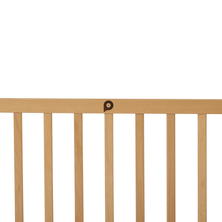 Barrière de lit en bois de hêtre 120 x 40 cm 