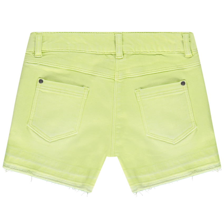 Short in denim overdye-effect voor meisjes 