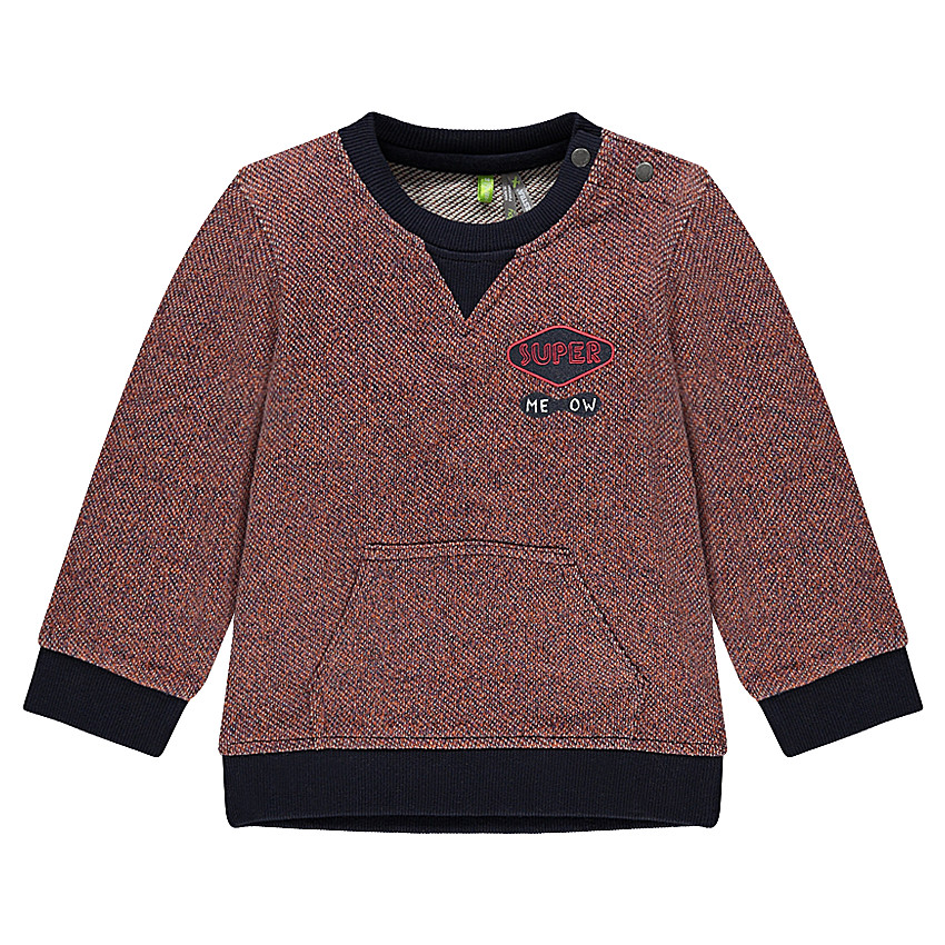 Sweat en molleton fantaisie avec badges patchés 