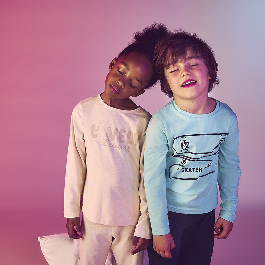 Set van 2-delige pyjama met fantasie skateprint voor jongens 