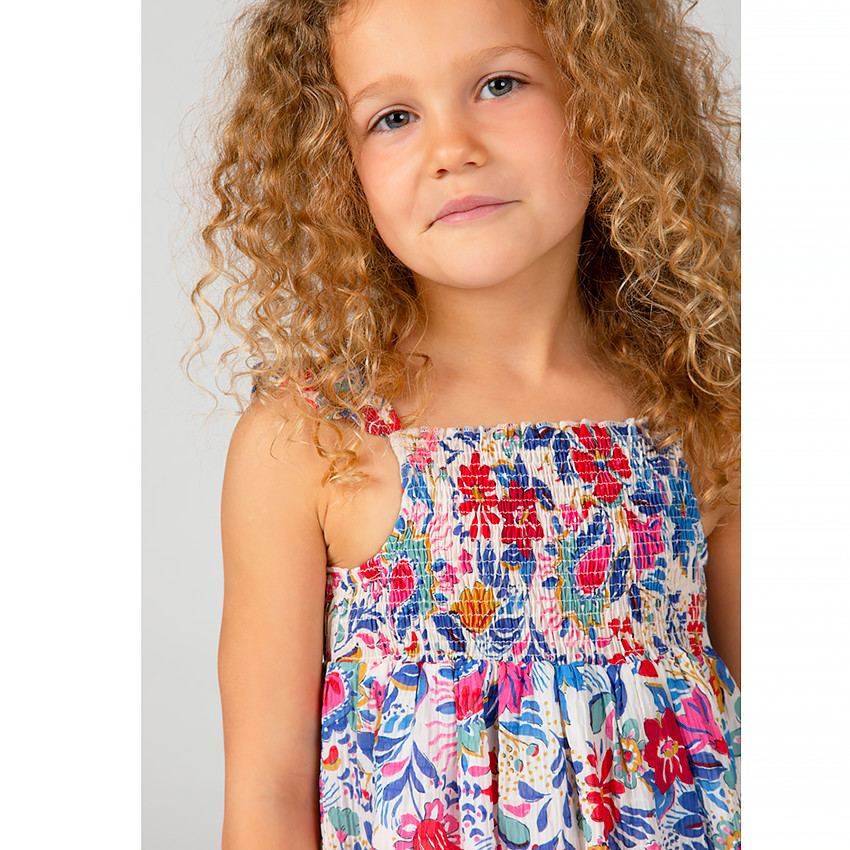 Robe longue imprimé fleuri pour fille 