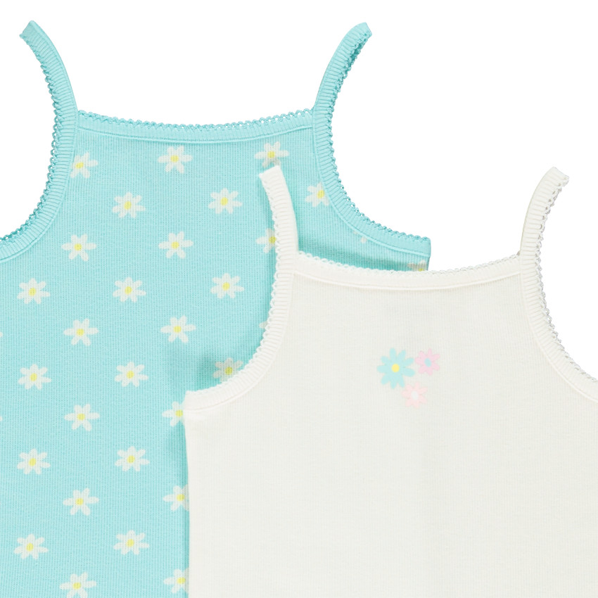 Lot de 2 maillots de corps à bretellles pour fille 
