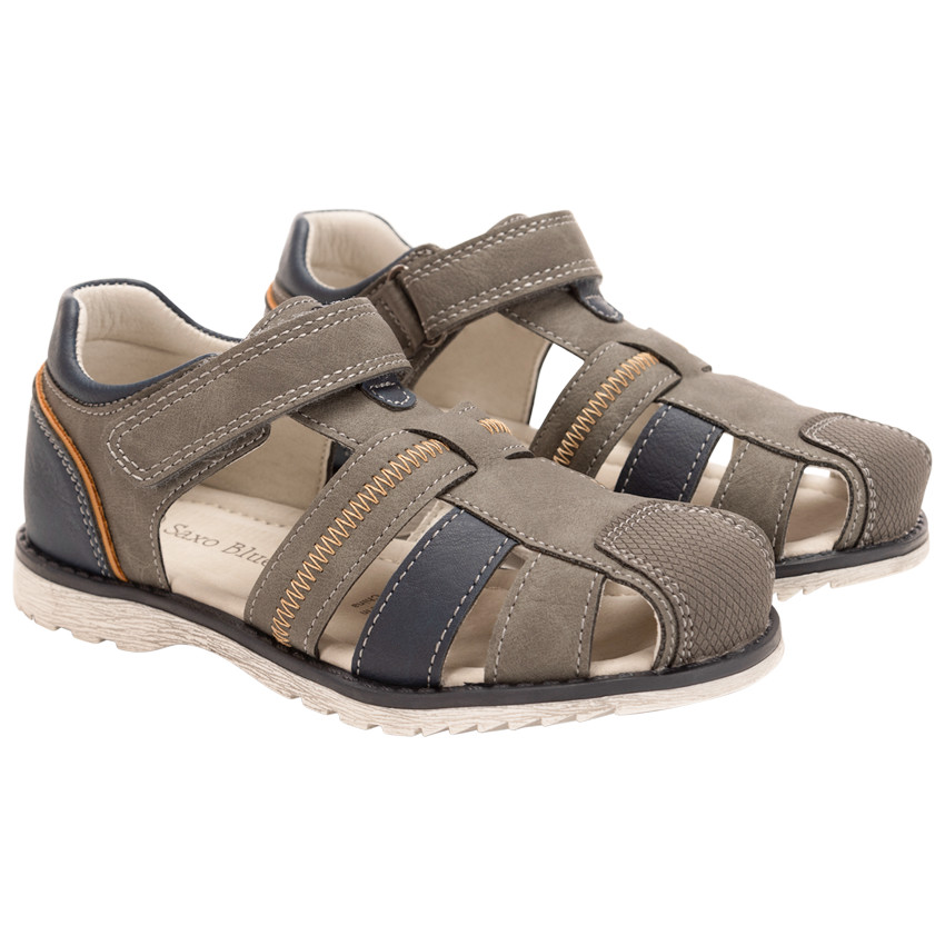 Sandalen leder effect met scratch voor jongens 
