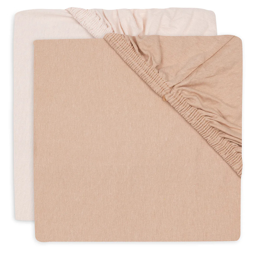 Lot de 2 draps housses berceau 50x90cm Blush/Wild Rose 