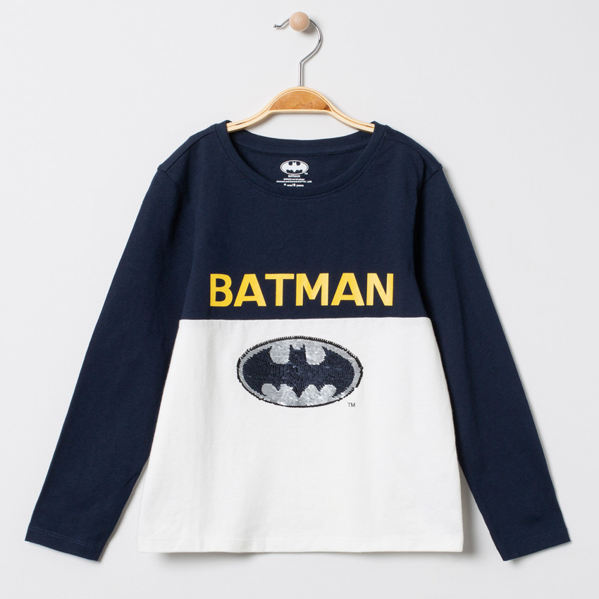 T-shirt manches longues Batman en sequins magiques 