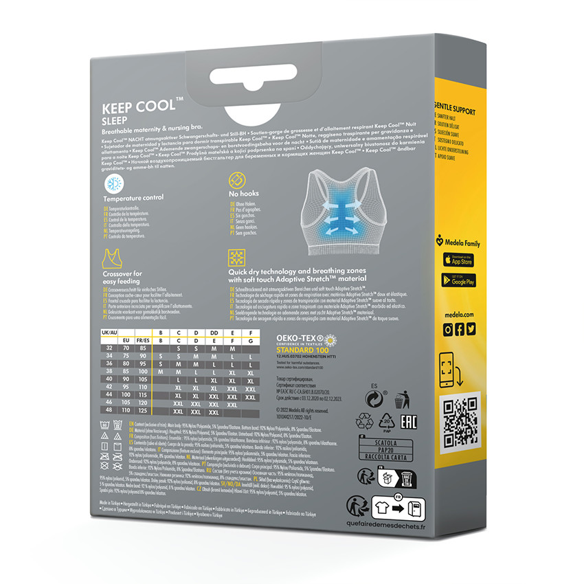 DIVERS SOIN MAMAN SOUTIEN-GORGE D'ALLAITEMENT KEEP COOL SLEEP- NOIR - S 