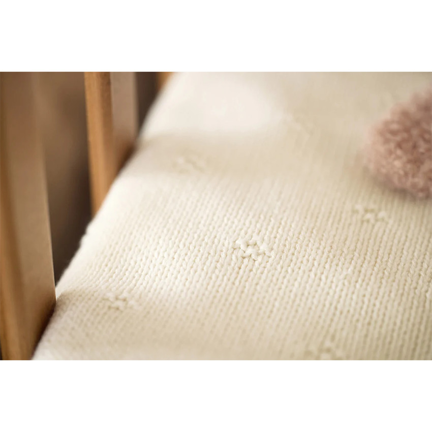 Couverture Cosy Knit 100x150cm Ivory/Velvet 