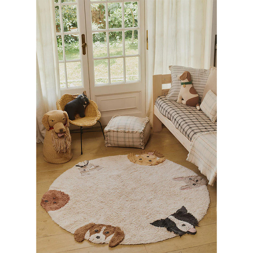 Tapis lavable 140x140cm Dogs 