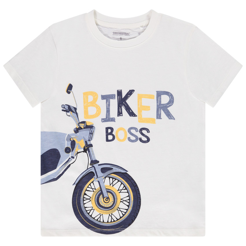 T-shirt manches courtes en jersey avec print fantaisie pour garçon 