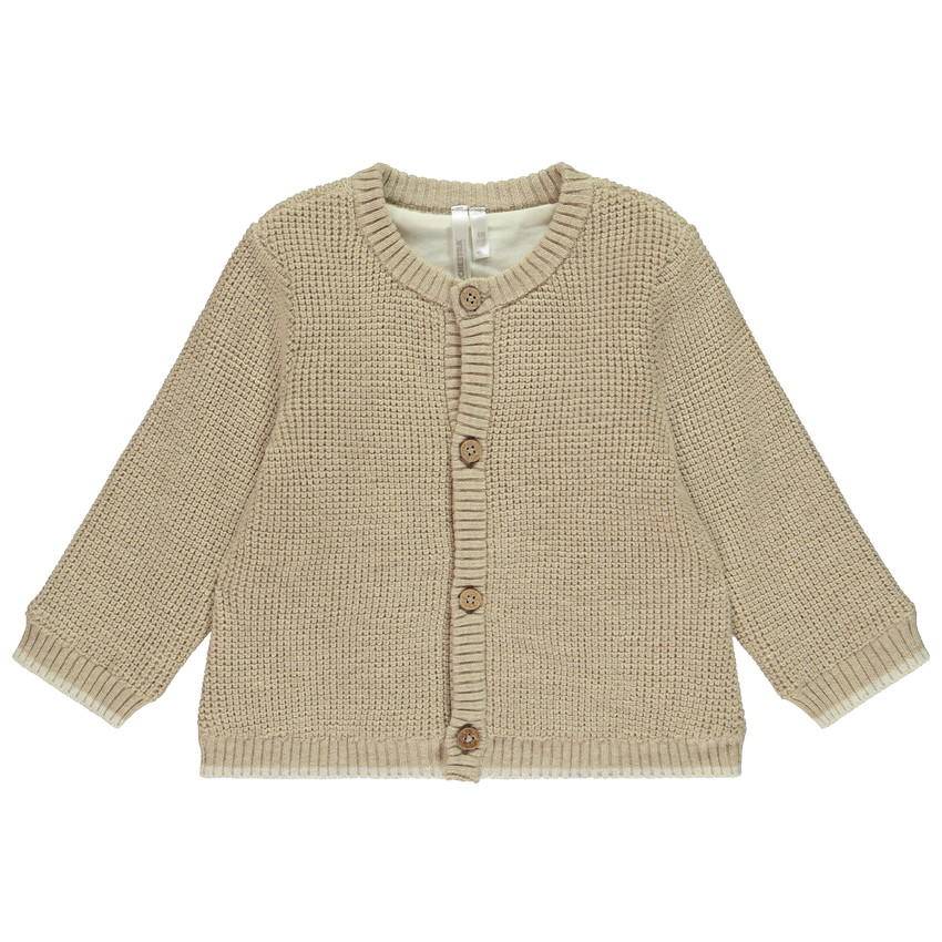 Gilet manches longues en tricot nid d'abeille pour bébé  