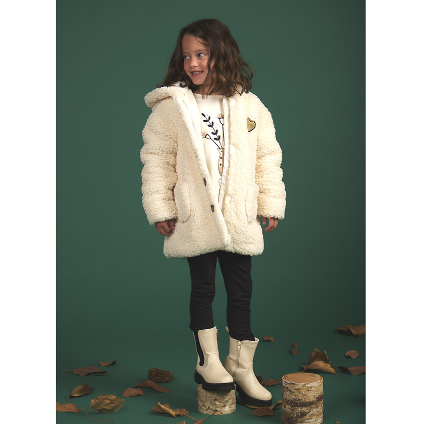 T-shirt manches longues en jersey print chat pour fille 