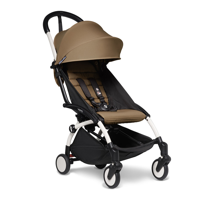 Poussette complète YOYO² nouveau pack 0+ et 6+ châssis blanc - Toffee 