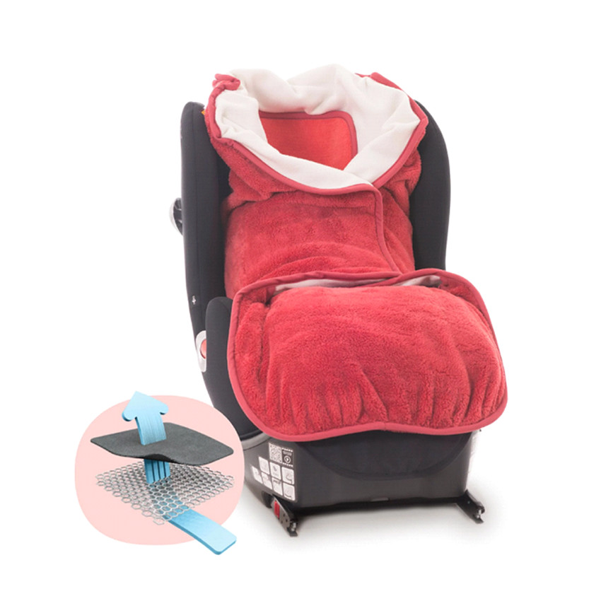 Wikkeldeken maat L voor autostoel GR1 & wandelwagen Buggy - Coral 